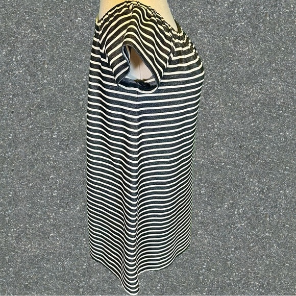 Madewell ‘Striped Melody Off-The-Shoulder Mini Dress’ in Black & White Size S - Picture 13 of 14